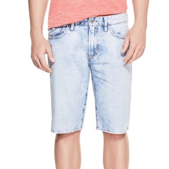 New GUESS Men's Regular Fit Denim Shorts SZ 32 - Picture 2 of 7